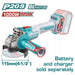 Meuleuse Angulaire Sans Fil 20V 1000W Brushless 115mm TOTAL TAGLI27153 - TOTAL TOOLS TUNISIA Site officiel | Station d'outils