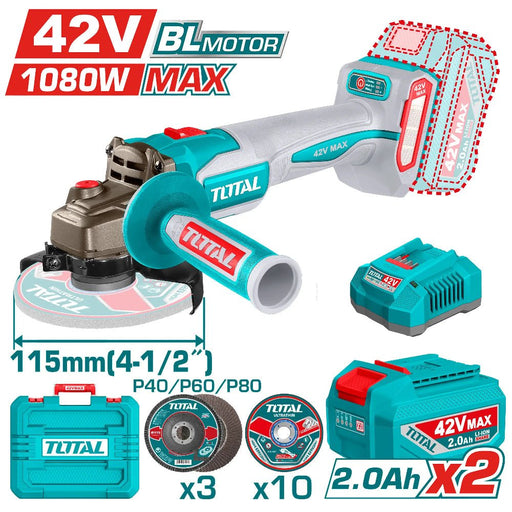 Meuleuse Angulaire Sans Fil 42V Max 1080W Professionnelle TAGLI4108112 - TOTAL TOOLS TUNISIA Site officiel | Station d'outils