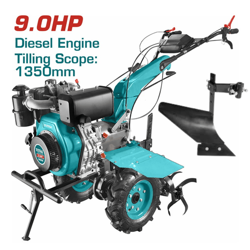 Motoculteur 9HP Diesel TOTAL TDC13501D Monocylindre 4 Temps Refroidi Par Air Démarrage Électrique - TOTAL TOOLS TUNISIA Site officiel | Station d'outils