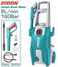Nettoyeur Haute Pression 2000 W TOTAL TGT11376 160 Bar Débit 6 L Min Tuyau 5 m - TOTAL TOOLS TUNISIA Site officiel | Station d'outils