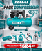 Pack compresseur TOTAL 100 L 3 CV + kit pneumatique 5 pièces - TOTAL TOOLS TUNISIA Site officiel | Station d'outils