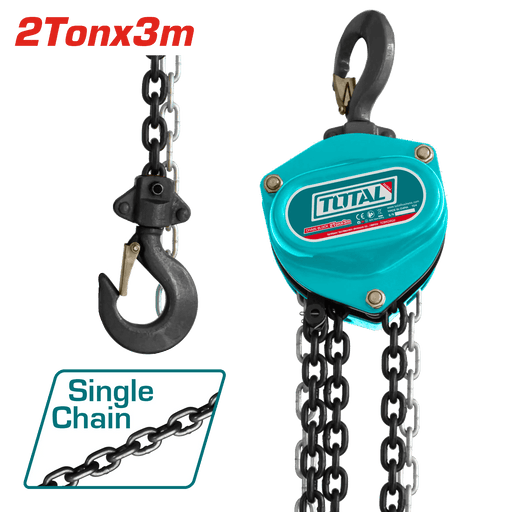 Palan À Chaîne Manuelle 2 Tonnes Hauteur 3 M Chaîne Simple CE Conforme - TOTAL TOOLS TUNISIA Site officiel | Station d'outils