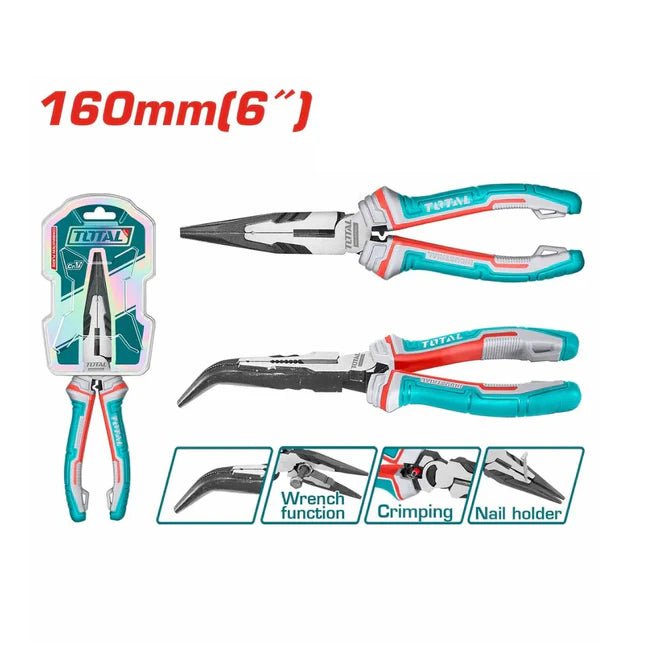 Pince Multifonctions Professionnelle 160 mm Total Droite Courbée - TOTAL TOOLS TUNISIA Site officiel | Station d'outils