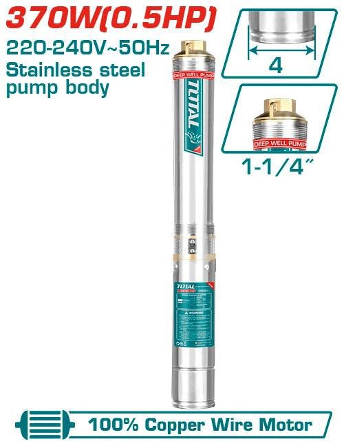 Pompe Immergée 0,5 HP 370 W 220 240 V Acier Inoxydable TWP53701 - TOTAL TOOLS TUNISIA Site officiel | Station d'outils