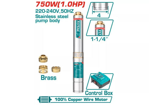 POMPE IMMERGEE 1CV 750W 4″ 220V TWP57506 - TOTAL TOOLS TUNISIA Site officiel | Station d'outils