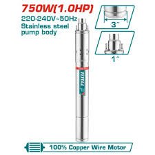 Pompe Immergée Inox 750W 1HP 3 Pouces Sortie 1 Pouce TOTAL - TOTAL TOOLS TUNISIA Site officiel | Station d'outils