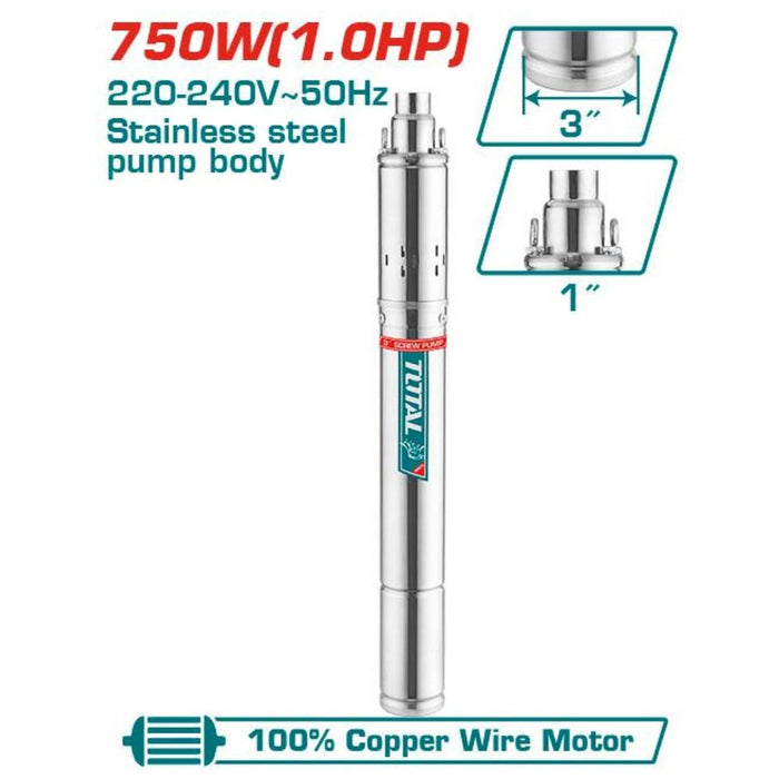 Pompe Immergée Inox 750W 1HP TOTAL TSWP7501 - TOTAL TOOLS TUNISIA Site officiel | Station d'outils