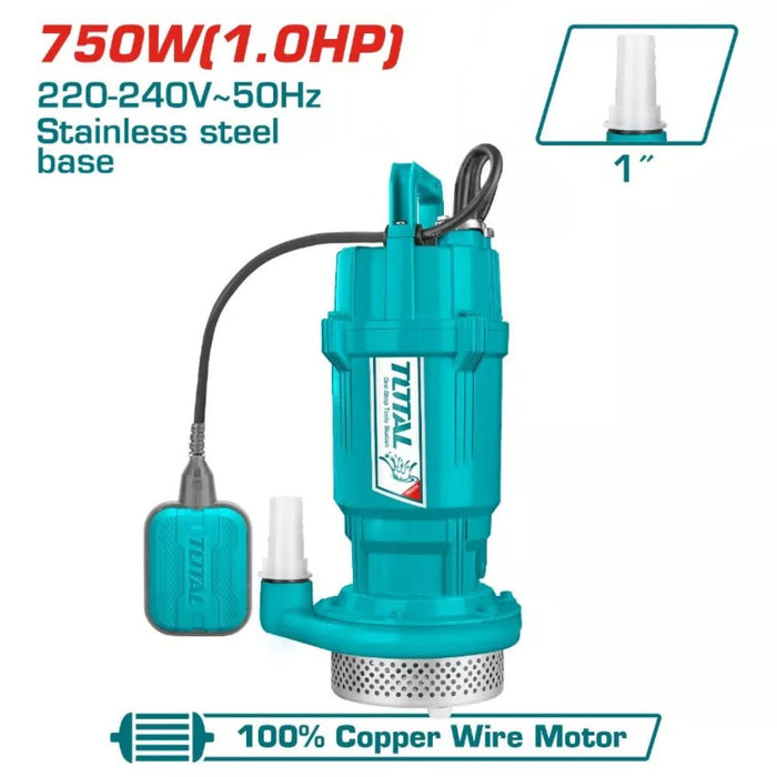 Pompe Submersible 750W 1HP TOTAL 220 - 240V TWP67506 - TOTAL TOOLS TUNISIA Site officiel | Station d'outils