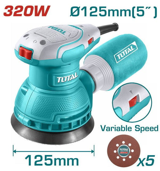 Ponceuse Rotative 320W 125mm TOTAL TUNISIA Pro TF2131256 - TOTAL TOOLS TUNISIA Site officiel | Station d'outils
