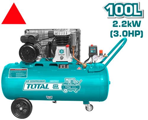 Compresseur 100L 220V 3CV – TOTAL TUNISIA Brico – TC1301006E