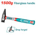 Marteau 1500g Acier Forgé Manche Fibre de Verre THMH621500 - TOTAL TOOLS TUNISIA Site officiel | Station d'outils