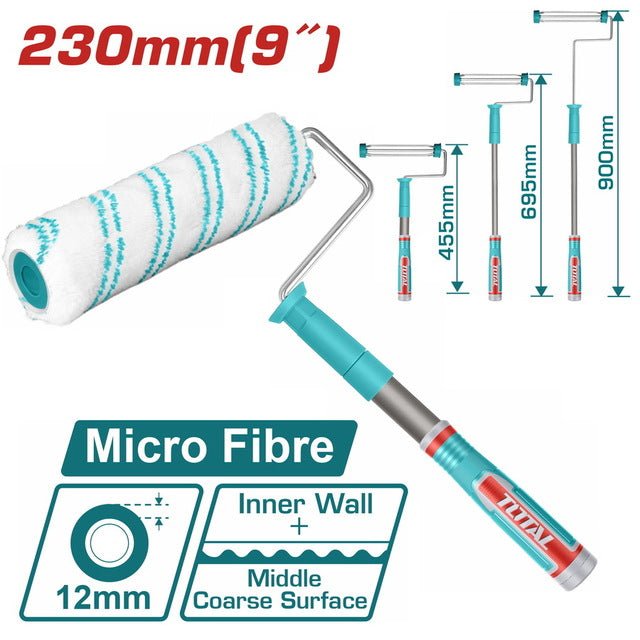 Rouleau Mohair 12 Mm Microfibre 230 Mm Pour Peinture Intérieur Murs Plafonds Texture Moyenne Total THT8592T - TOTAL TOOLS TUNISIA Site officiel | Station d'outils