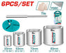 Scies Cloches Diamantées Pour Carrelage 6 Pièces TAC44061 - TOTAL TOOLS TUNISIA Site officiel | Station d'outils