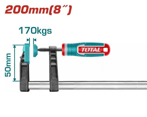Serre Joint 200 mm Mâchoire 50 mm Acier Trempé Ergonomique - TOTAL TOOLS TUNISIA Site officiel | Station d'outils