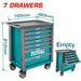Servante Vide 7 Tiroirs Atelier Avec Roulettes 765x465mm - TOTAL TOOLS TUNISIA Site officiel | Station d'outils