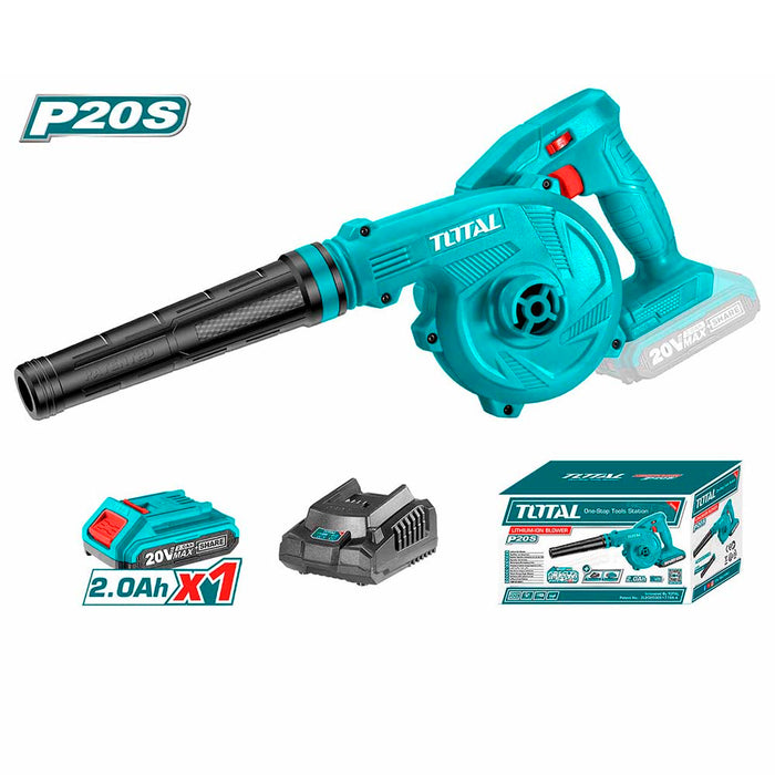 Souffleur Sans Fil Total 20V Avec Variateur TABLI200181 Batterie Li-Ion 2,0 Ah Incluse