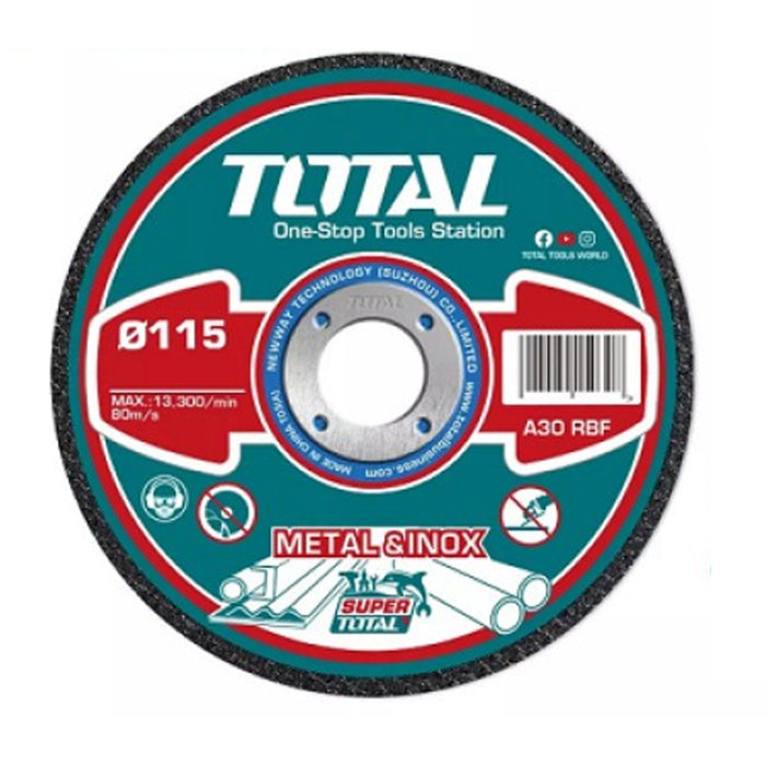 Total Disque Tronçonner 115 Alésage 22,2 mm A30 RBF Métal TAC20111550