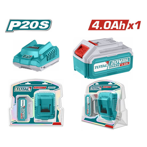 Pack Batterie et Chargeur 20V 4Ah Total P20S TFBCPK1214 - TOTAL TOOLS TUNISIA Site officiel | Station d'outils