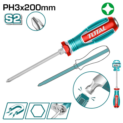 Tournevis PH3 200 Mm Magnétique S2 Précision TGTPH3200 - TOTAL TOOLS TUNISIA Site officiel | Station d'outils