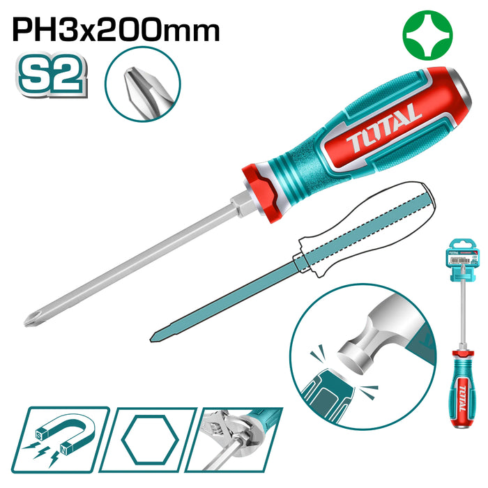 Tournevis PH3 200 Mm Magnétique S2 Précision TGTPH3200 - TOTAL TOOLS TUNISIA Site officiel | Station d'outils