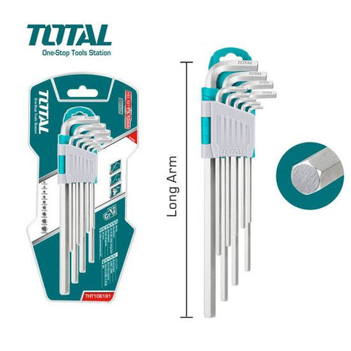 THT106191 - CLE ALLEN TOTAL Cr - V 1,5 - 10 mm - Bricolage - TOTAL TOOLS TUNISIA Site officiel | Station d'outils