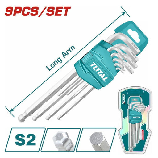 THT106291 - Clés Hexagonales Cr - V TOTAL 1,5 - 10 mm - Bricolage - TOTAL TOOLS TUNISIA Site officiel | Station d'outils