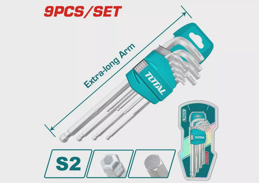 THT106292 – Clés Allen Longues TOTAL 1,5–10 mm – Mécanique - TOTAL TOOLS TUNISIA Site officiel | Station d'outils