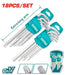THT106KT0181 Ensemble Total Clés Hexagonales Et Torx 18 Pcs - TOTAL TOOLS TUNISIA Site officiel | Station d'outils