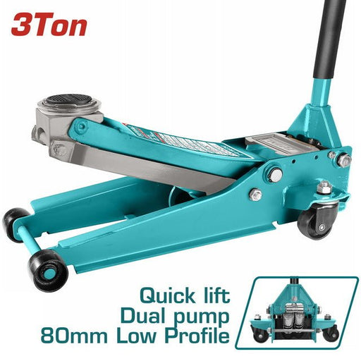 THT10834–Cric Hydraulique Plancher TOTAL 3T–Levage Rapide - TOTAL TOOLS TUNISIA Site officiel | Station d'outils
