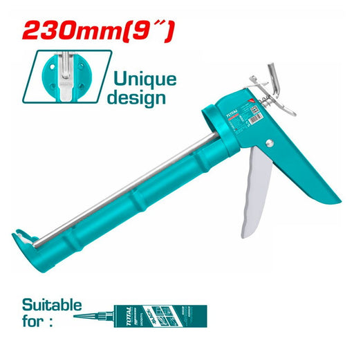 THT21809 - Pistolet Silicone TOTAL 230mm - Précise Pour - TOTAL TOOLS TUNISIA Site officiel | Station d'outils