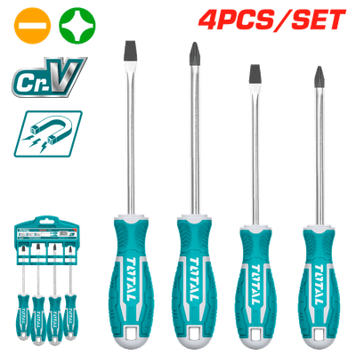 THT250604 Coffret Tournevis TOTAL Pointe Magnétique CrV Pro - TOTAL TOOLS TUNISIA Site officiel | Station d'outils