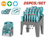 THT250626 - Set Tournevis Magnétiques TOTAL 26 Pièces - TOTAL TOOLS TUNISIA Site officiel | Station d'outils