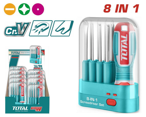 THT250906 Tournevis Inter 8 En 1 Total JX Ergonomique CrV - TOTAL TOOLS TUNISIA Site officiel | Station d'outils