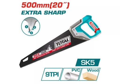 THT55208 Scie À Main TOTAL 500 Mm SK5 9 TPI Dents Affûtées - TOTAL TOOLS TUNISIA Site officiel | Station d'outils