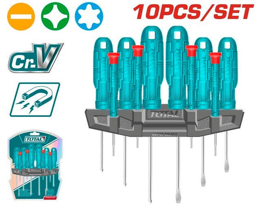 THTDC251001 - Kit Tournevis TOTAL 10 Pièces - Rangeur Pro - TOTAL TOOLS TUNISIA Site officiel | Station d'outils