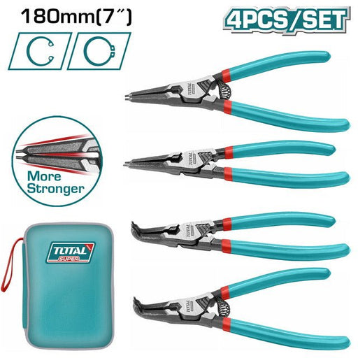 THTJ214042 – Jeu Pinces Circlips TOTAL 7 Pouces Int Ext - TOTAL TOOLS TUNISIA Site officiel | Station d'outils