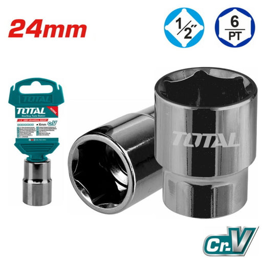 THTST12241 Douille 24 Mm Total Acier Chrome Vanadium 6 Pans - TOTAL TOOLS TUNISIA Site officiel | Station d'outils