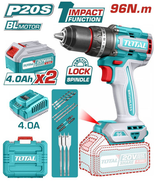 [TIDLI20968] - Perceuse Visseuse Total 20V Puissante - TOTAL TOOLS TUNISIA Site officiel | Station d'outils