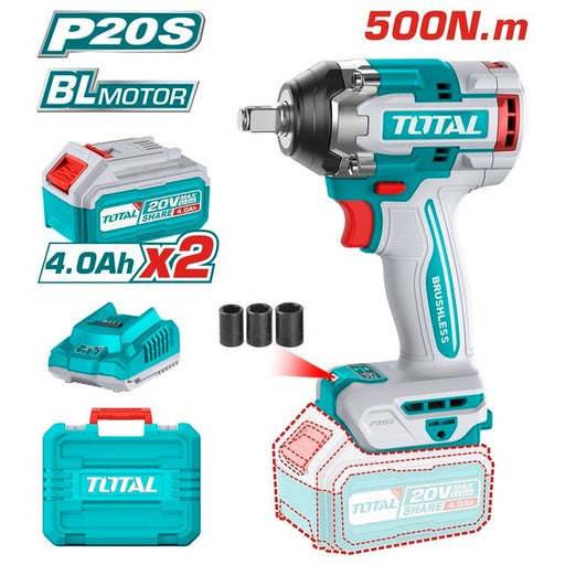 TIWLI2050 Clé À Chocs Sans Fil TOTAL 20V 500Nm Puissance - TOTAL TOOLS TUNISIA Site officiel | Station d'outils