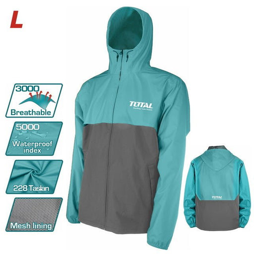 TJCTC2282 – Veste Imperméable TOTAL Taille L – Étanchéité - TOTAL TOOLS TUNISIA Site officiel | Station d'outils