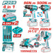 TOSLI241292 Kit 4En1 20V Brushless TOTAL 500Nm Clé À Chocs - TOTAL TOOLS TUNISIA Site officiel | Station d'outils