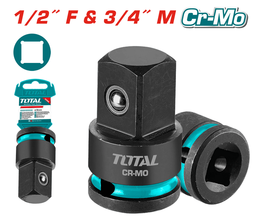 Total Adaptateur Douille Impact CRMO Pour Clé À Choc THIAD1234 - TOTAL TOOLS TUNISIA Site officiel | Station d'outils