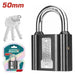 TOTAL Cadenas Fer 50 Mm Anse Acier Trempé TLK31501 - TOTAL TOOLS TUNISIA Site officiel | Station d'outils