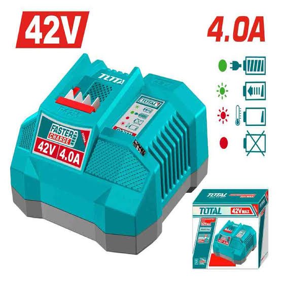 TOTAL CHARGEUR 42V 4A TFCLI42041 - TOTAL TOOLS TUNISIA Site officiel | Station d'outils