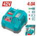 TOTAL CHARGEUR 42V 4A TFCLI42041 - TOTAL TOOLS TUNISIA Site officiel | Station d'outils