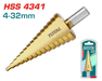 TOTAL Foret Étagé Conique 4 - 32 mm HSS 4341 Doré TAC43201 - TOTAL TOOLS TUNISIA Site officiel | Station d'outils