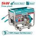 TOTAL Groupe Électrogène Diesel 5 kW Triphasé Démarrage Électrique TP450003 - TOTAL TOOLS TUNISIA Site officiel | Station d'outils