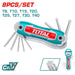 TOTAL Jeu De Clés Torx Pliables 8 Pièces CrV THT1061846 - TOTAL TOOLS TUNISIA Site officiel | Station d'outils
