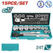 Total JX 15 Jeu Douilles 3 Sur 4 Pouces Accessoires Inclus THT341151 - TOTAL TOOLS TUNISIA Site officiel | Station d'outils