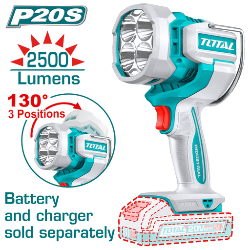 TOTAL Lampe De Travail 20V 2Ah Sans Batterie Industrielle TWLI20885 - TOTAL TOOLS TUNISIA Site officiel | Station d'outils